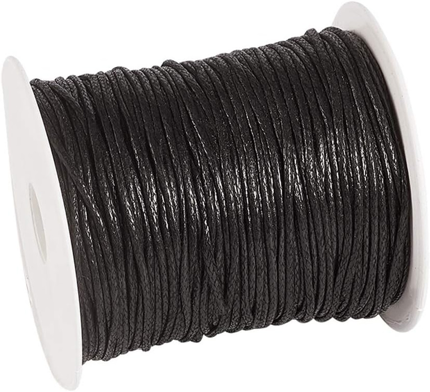 100 Yards 1.5Mm Waxed Cotton Cord Macrame Bracelet Necklace Jewelry