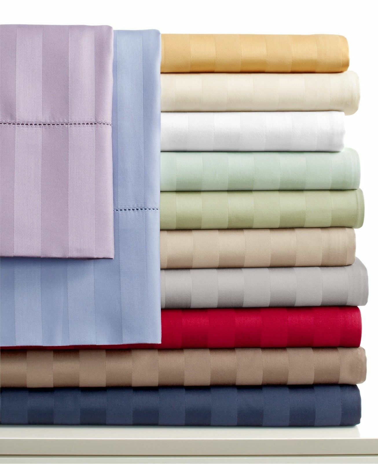 US Best Bedding Collection 1000TC Egyptian Cotton Olympic Queen Size Strip Color
