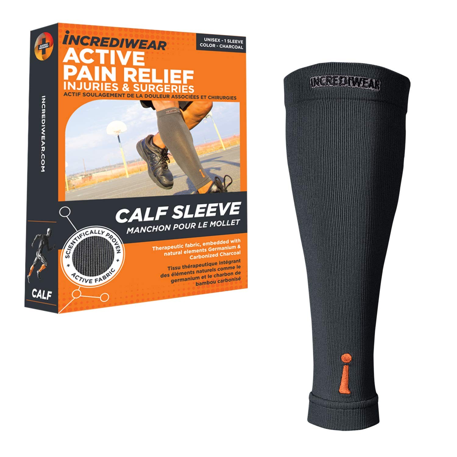 Incrediwear Calf Sleeve for Men & Women | Muscle Pain, Shin Splint Relief L/XL