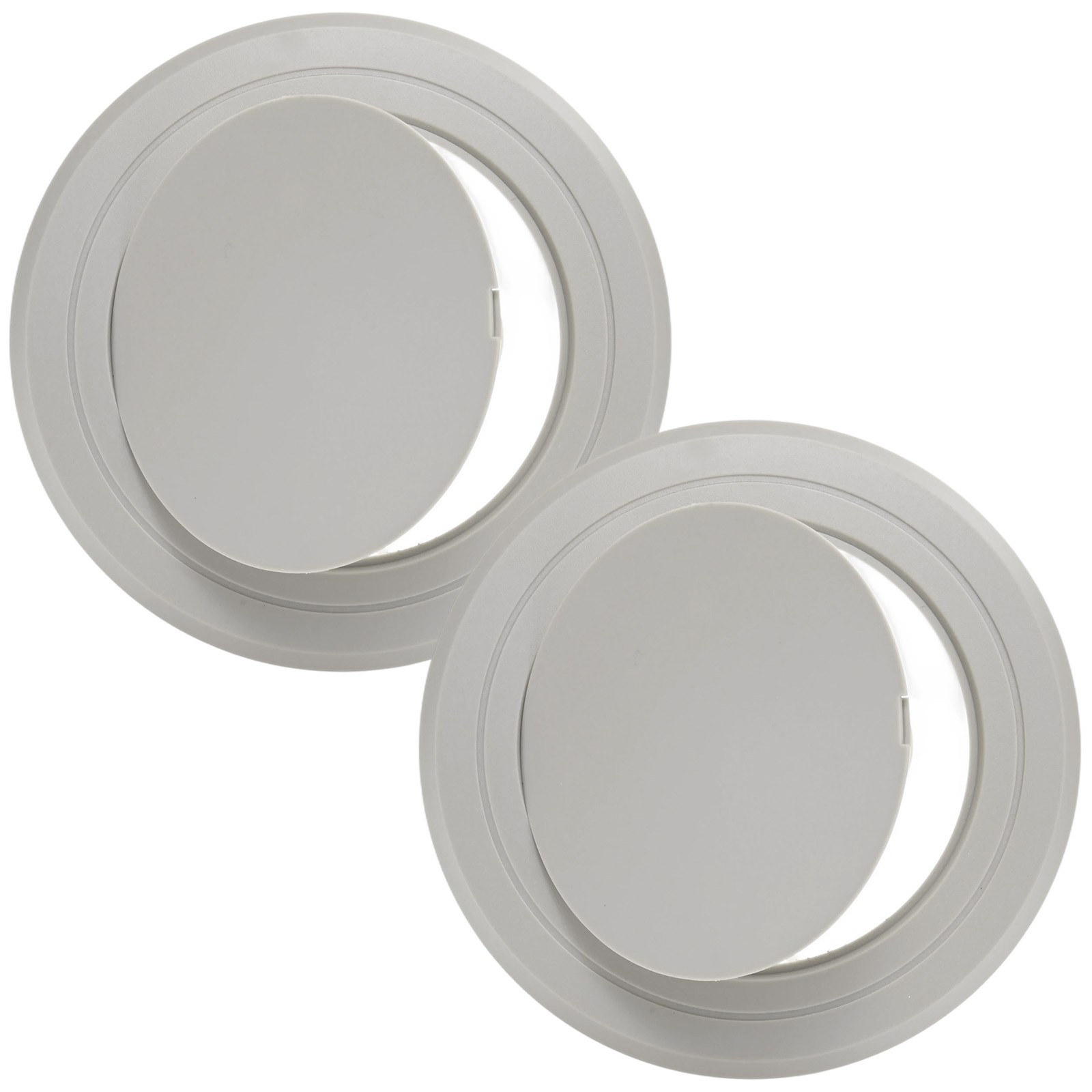 2-Pack Access Panel for Drywall, 4x4 Inch Round Plastic Removable [Gray]