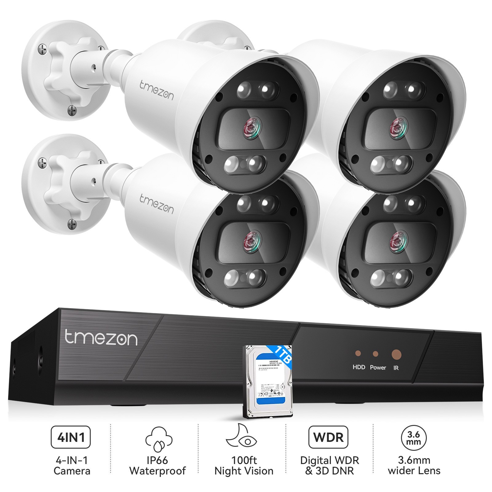 5MP Home Camera System Lite CCTV 8CH DVR HD Outdoor Waterproof Smart Alarm