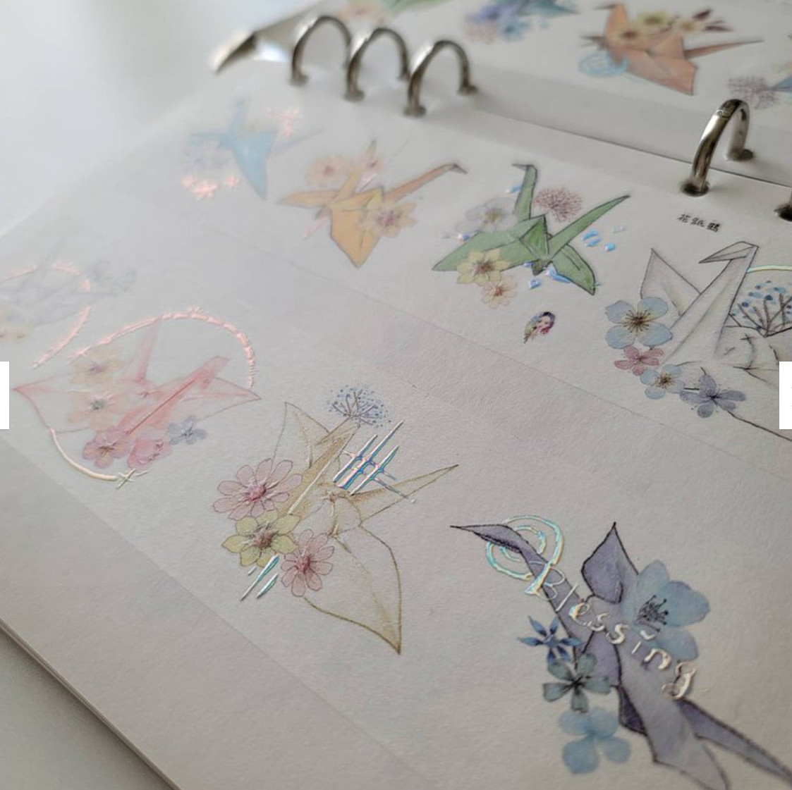Fairy Maru Origami Crane Tsuru Washi Tape SAMPLE LOOP