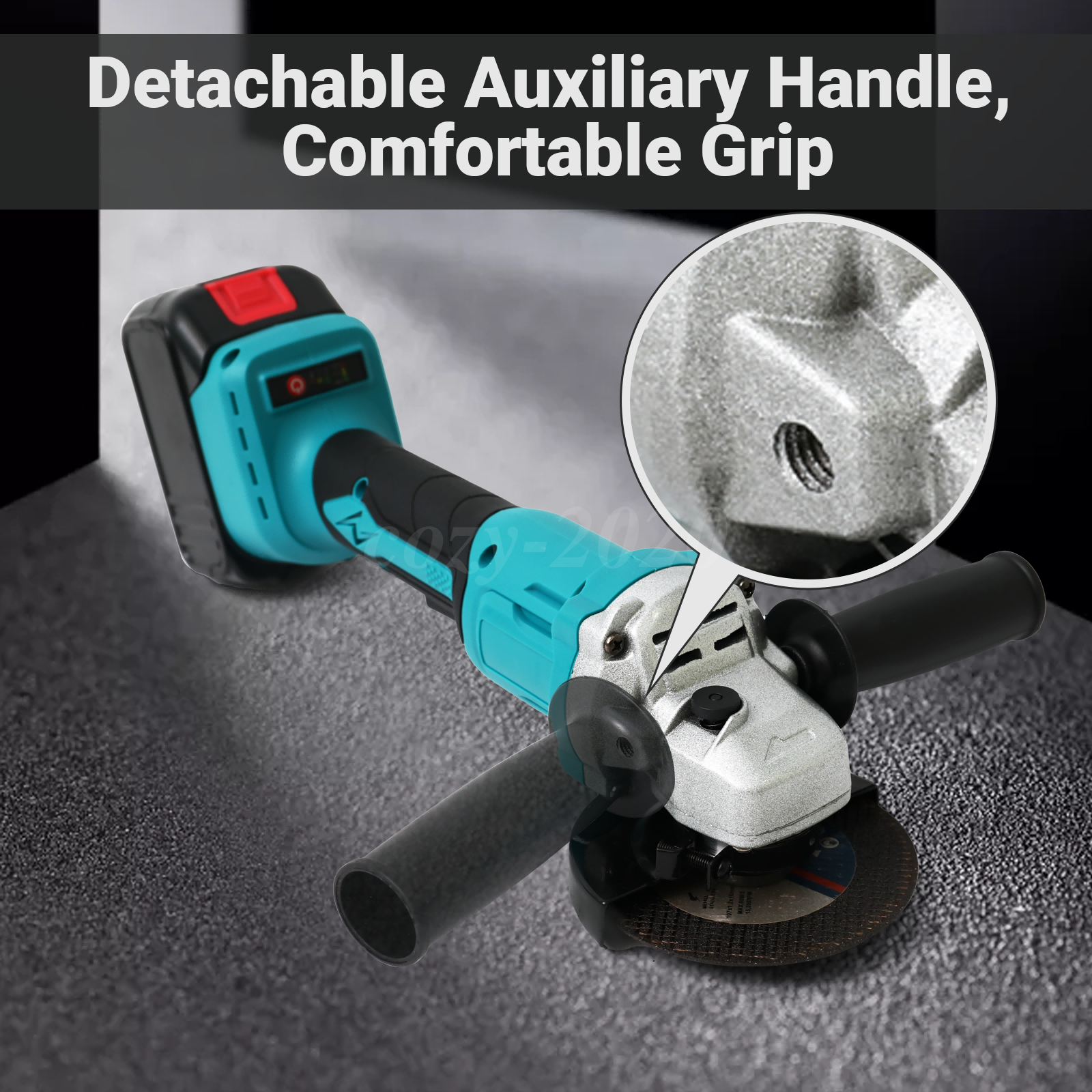 21V Cordless Angle Grinder Cutting Brushless Detail Sander W/ 2 Battery 9000 RPM