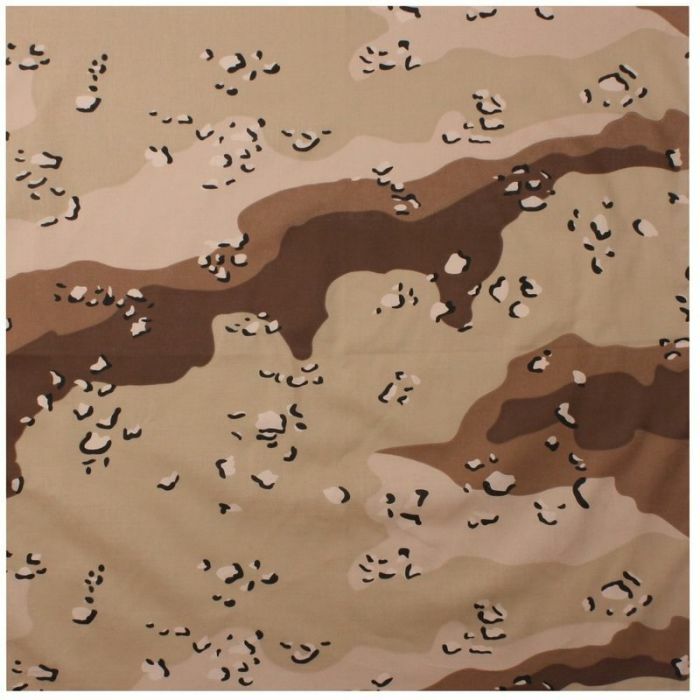 New Classic Camo Bandana - Desert Camo  22" X 22" Versatile Design 100% Cotton