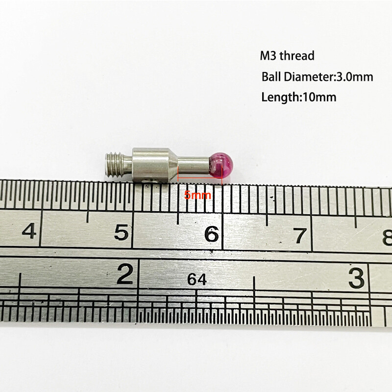 Touch Probe 3 Ruby Ball M3 Thread L10mm Stylus for TESA/Hexagon ROMER CMM
