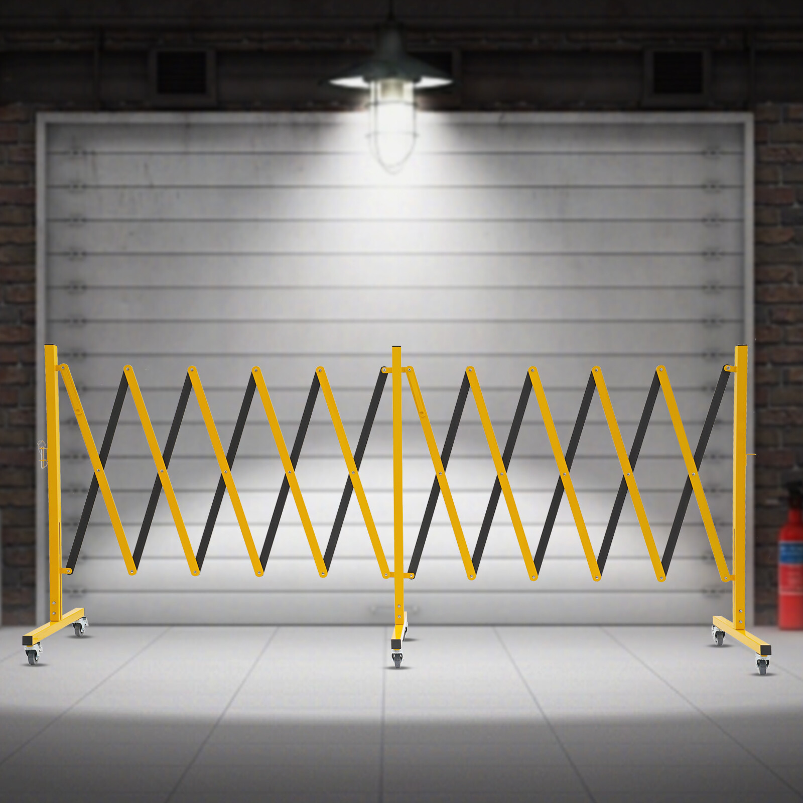 Industrial Expandable Metal Barricade Adjustable Traffic Fence Safety Barrier US