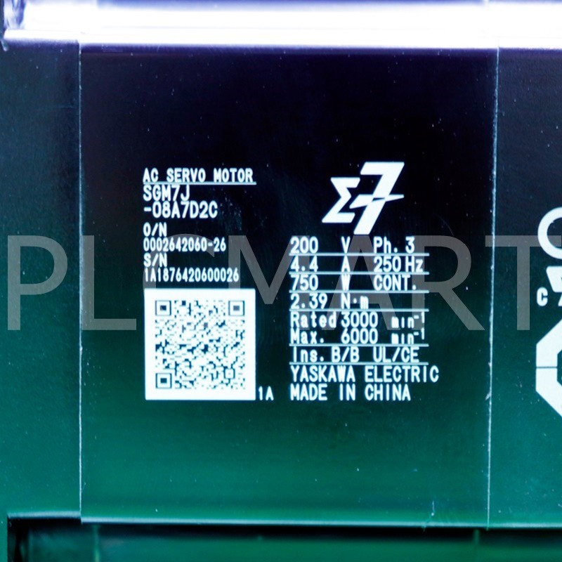 (USED) YASKAWA SGM7J-08A7D2C Servo Motor  "FedEx" Int' shipping!