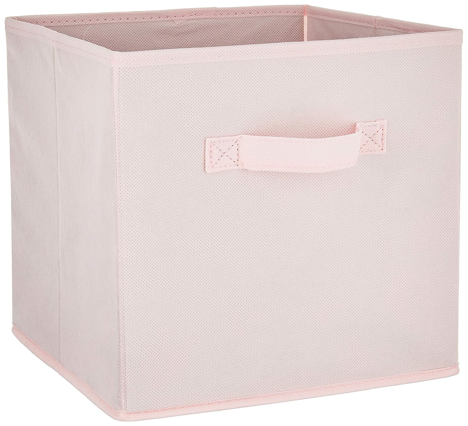 Home Furnishings Collapsible Storage Bins, Set of 4, Rose Quartz