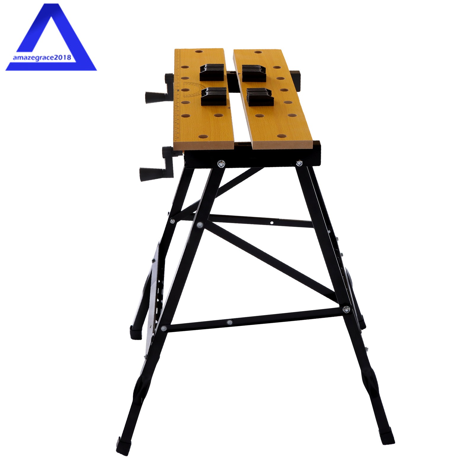 220lbs Folding Workbench,Vise Garage Steel Work Table Workshop Tool Storage