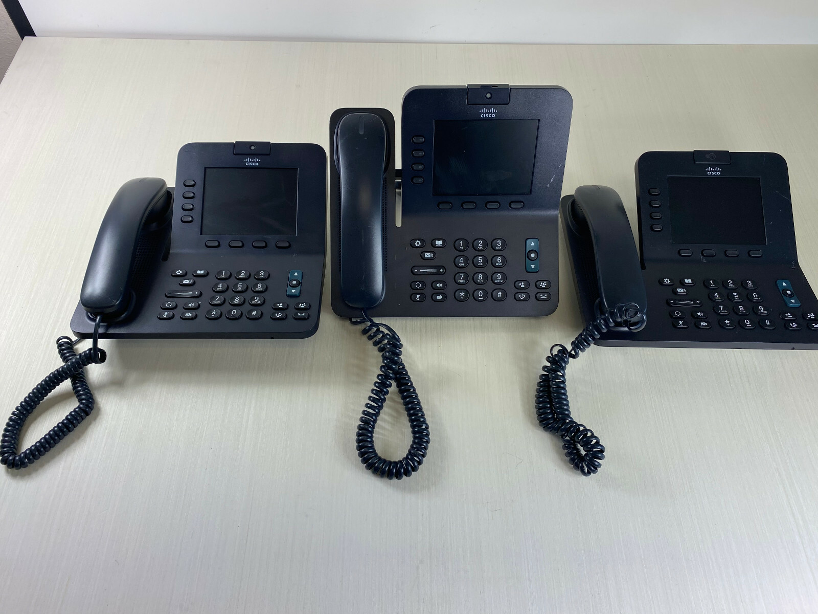 Lot of 3 Cisco CP-8945 Video IP Phone