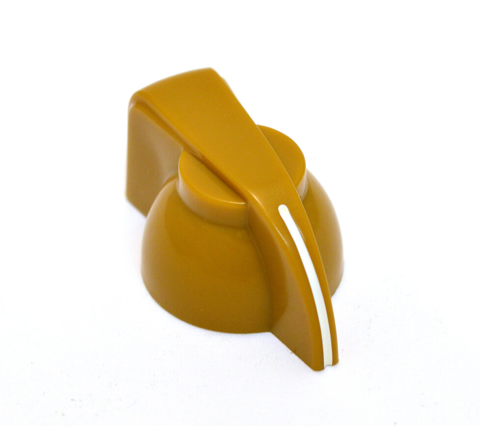 (3) Tan Chicken Head Guitar/Amplifier/Pedal Knobs 1/4" Solid Shaft P-K300T