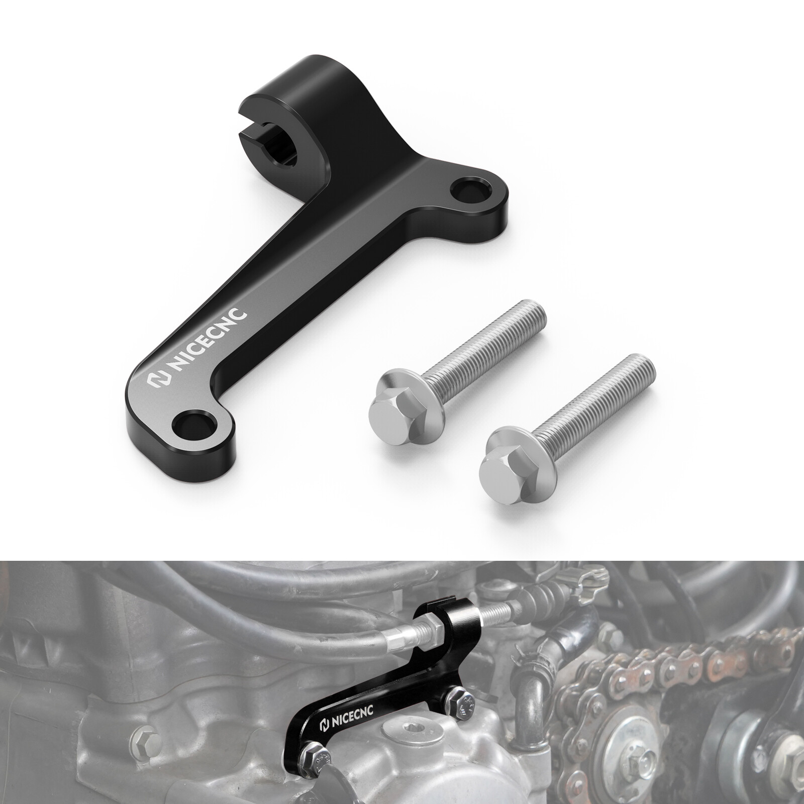 Clutch Cable Bracket Holder With Bolts For Honda TRX450ER Electric Start Black