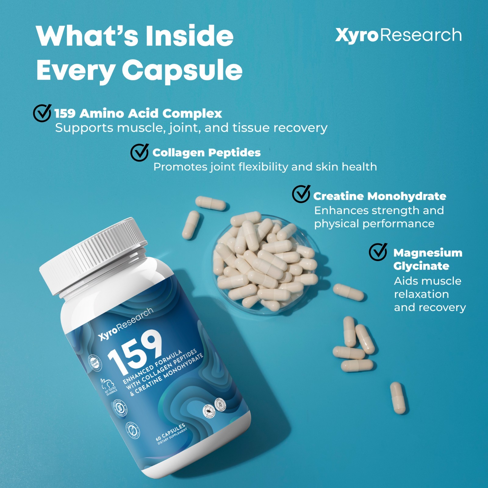 Xyro Research 159 Capsules 1500mcg - 159 Supplement