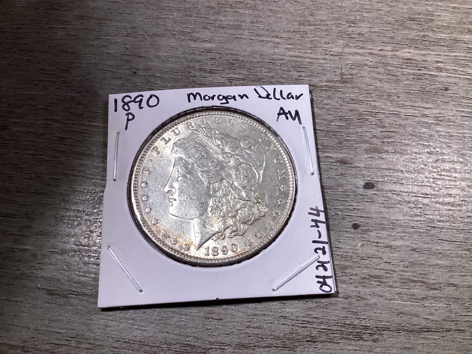 1890 Morgan 90% Silver Dollar in AU Condition 042121 44ak
