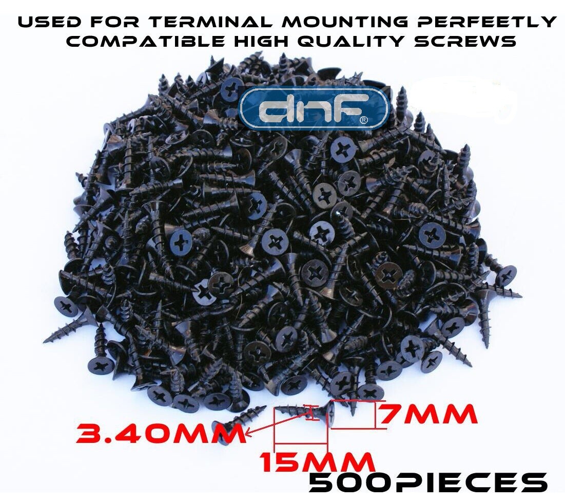500 PACK PHILLIPS BUGLE TWINFAST TYPE SCREWS HARDENED BLACK PHOSPHATE #6 X 5/8"