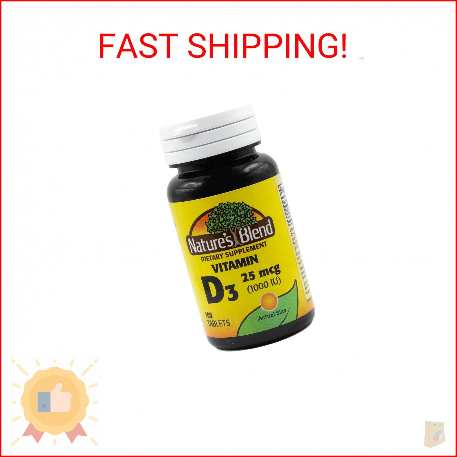 NAT B VIT D3 TB 1000IU 100 by Nature's Blend