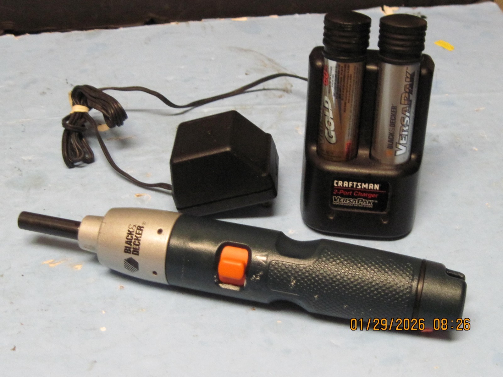 Black & Decker Cordless Screwdriver Model #9072 Rechargeable .