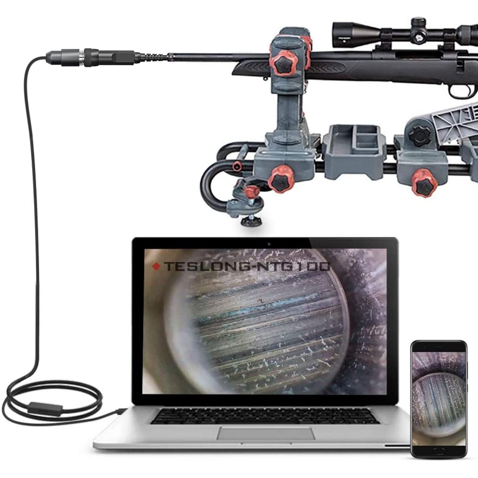 Rifle Borescope Camera Cleaning Tool