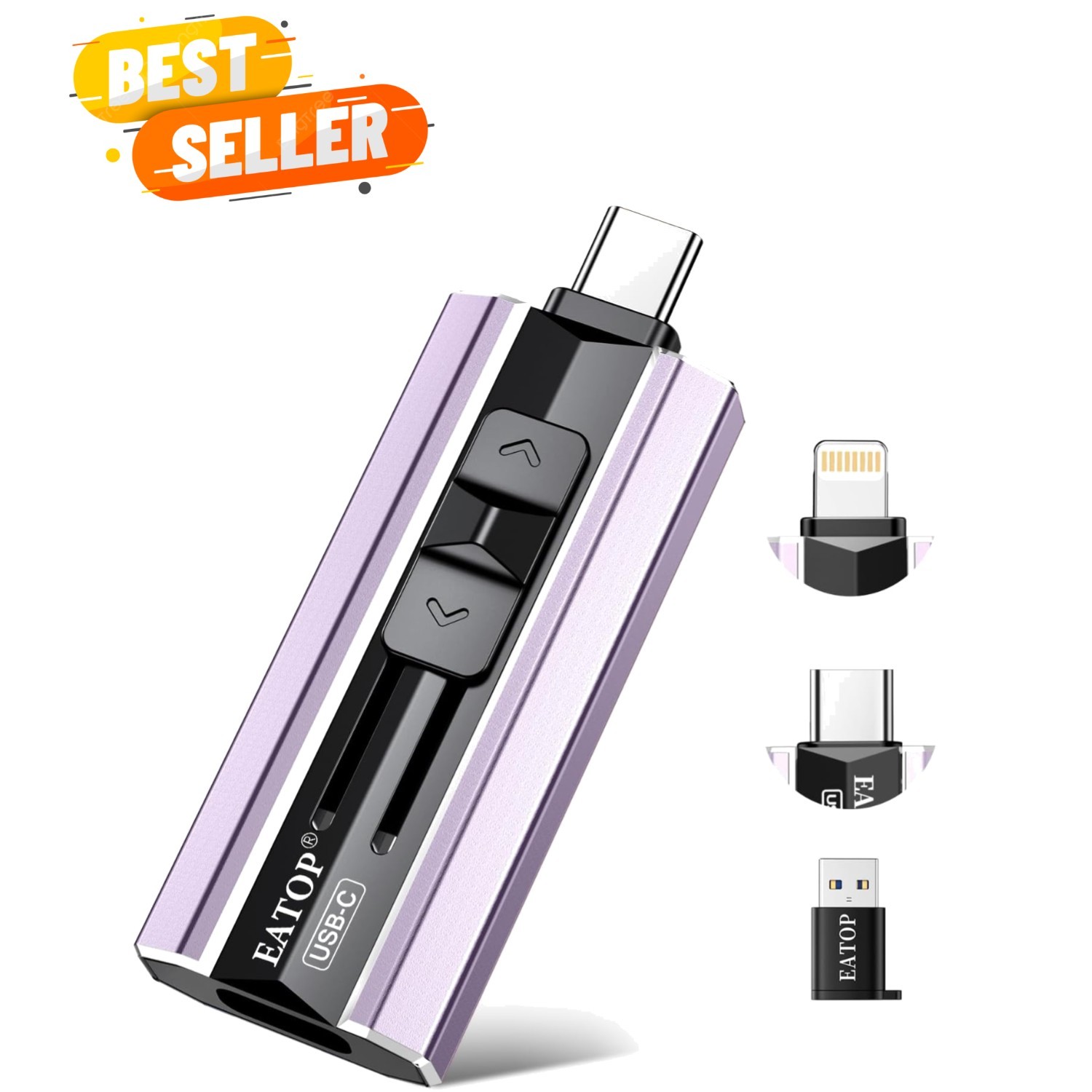Lavender Purple 256GB Portable USB Drive - Effortless Storage for All Devices