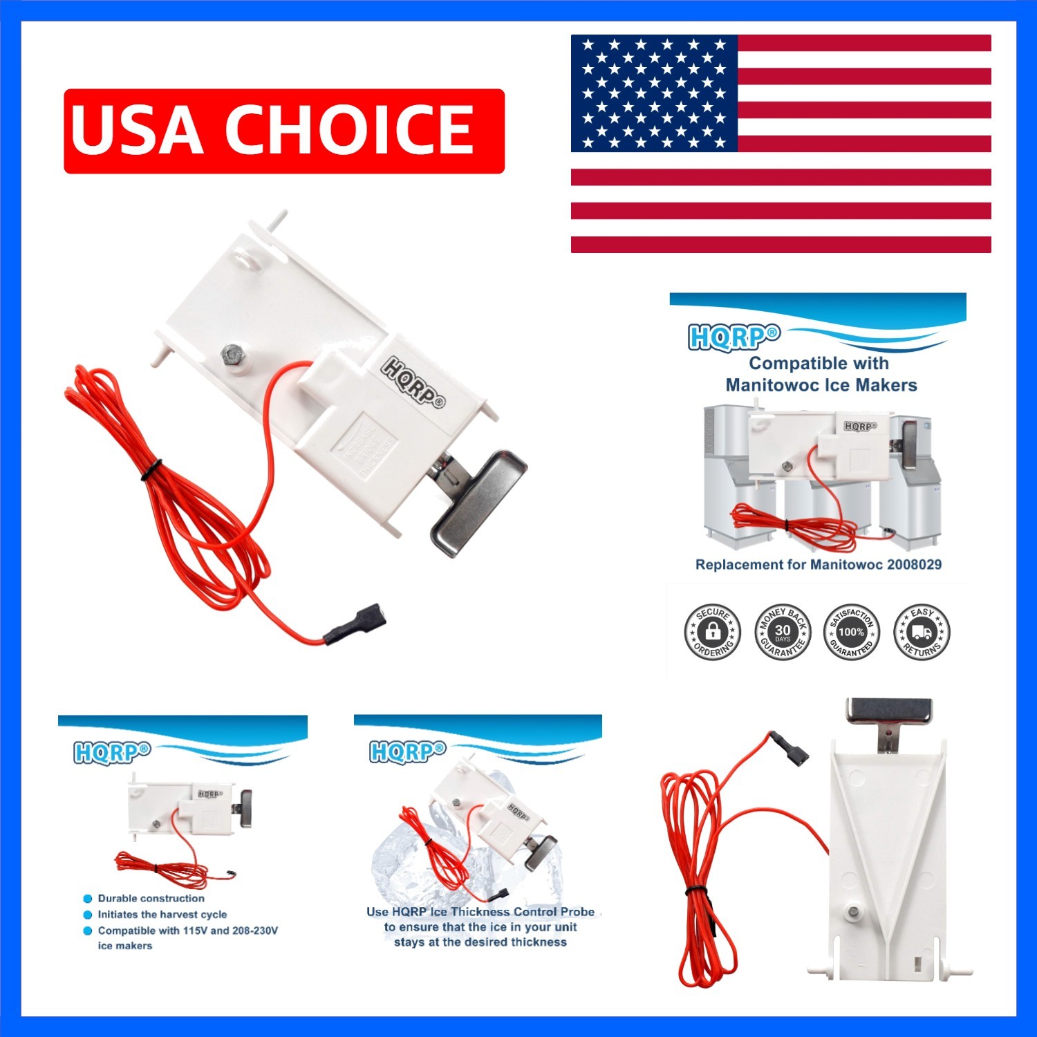 Ice Thickness Control Probe Compatible with Manitowoc 2008029, 20-0802-9 Repl...