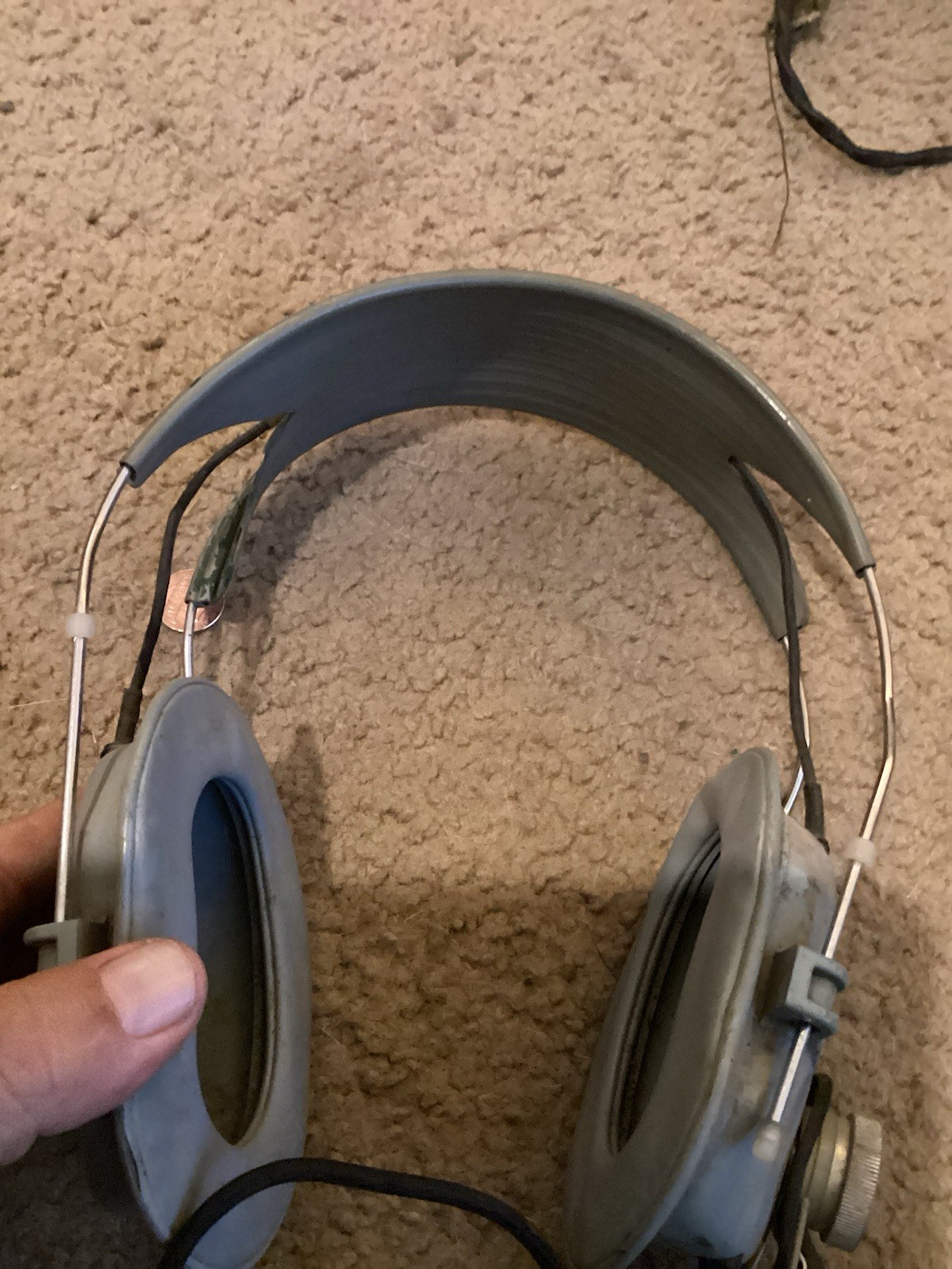 Vintage Astrocom 10175 Mx-2507 AIC Pilots Aviation Comms Headset + Mic Untested