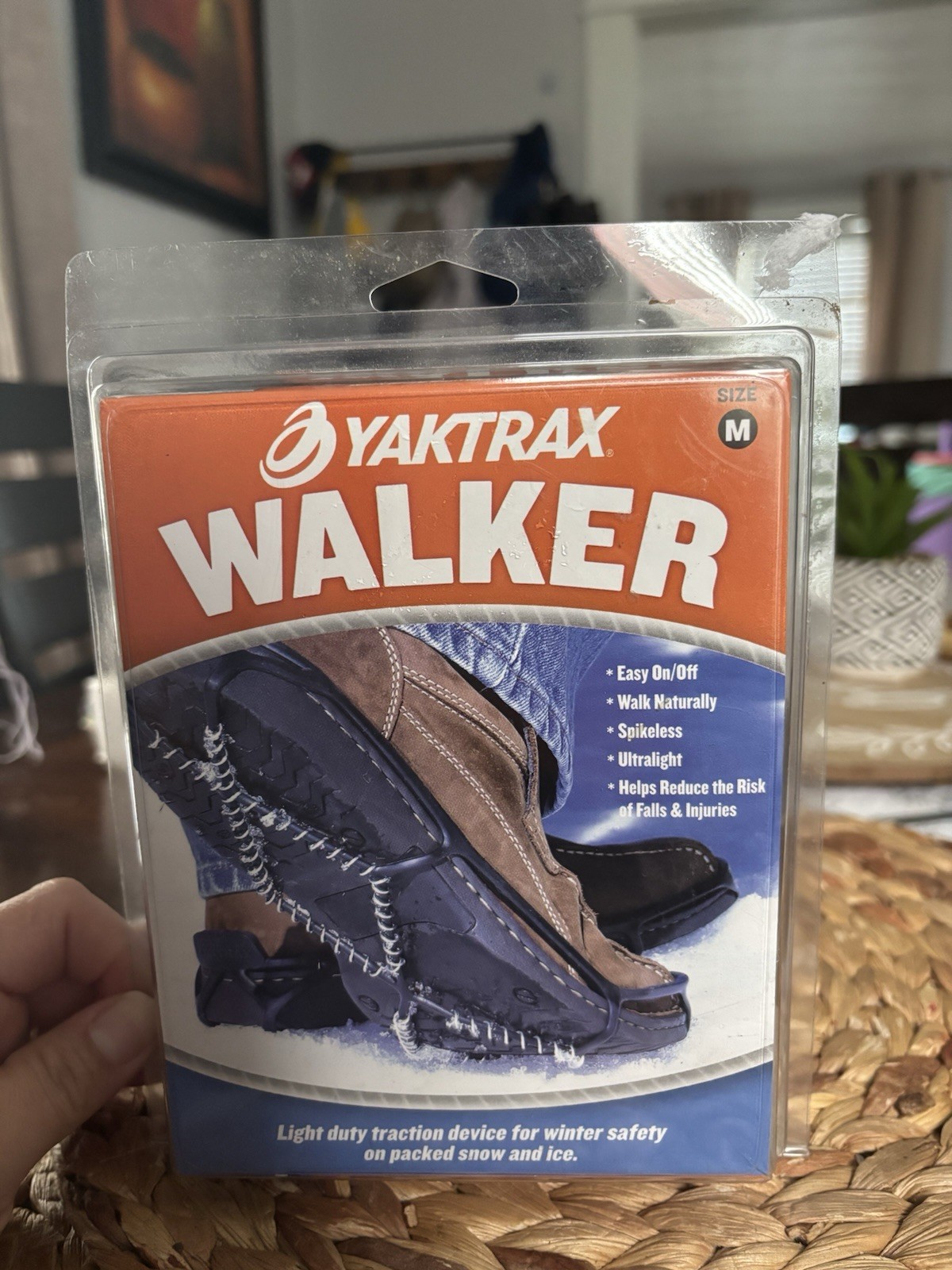 Yaktrax Black  Walker Traction Cleats for Snow & Ice Traction Size SMALL