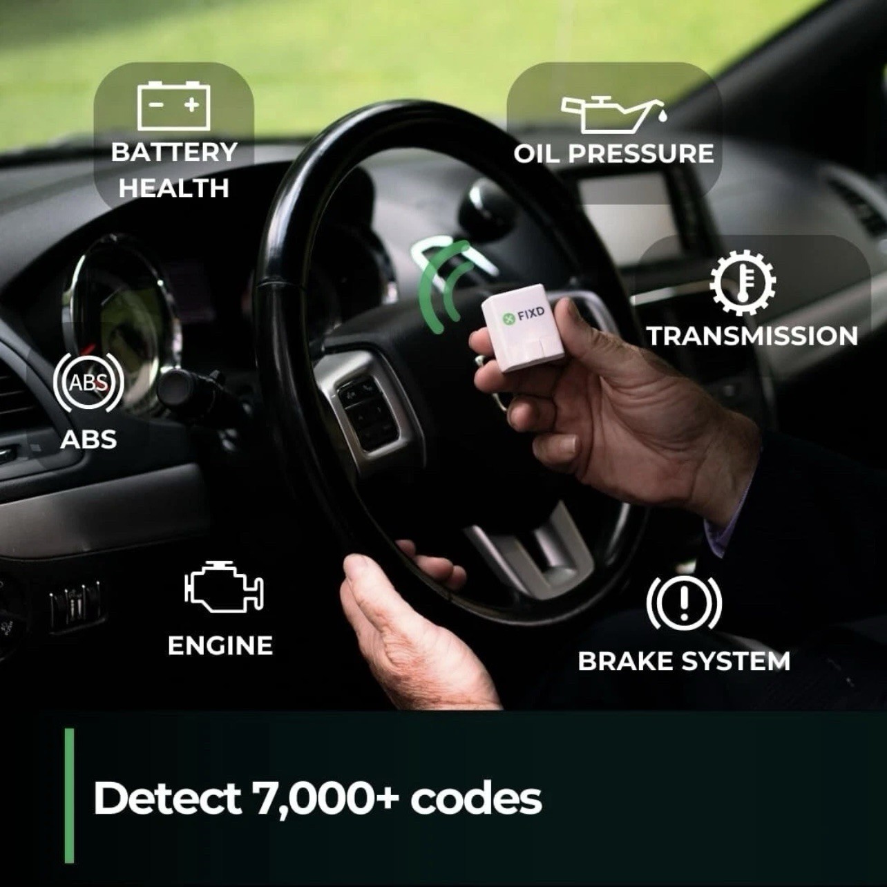 FIXD Bluetooth OBD2 Scanner for Car - Car Code Readers & Scan Tools for iPhone &