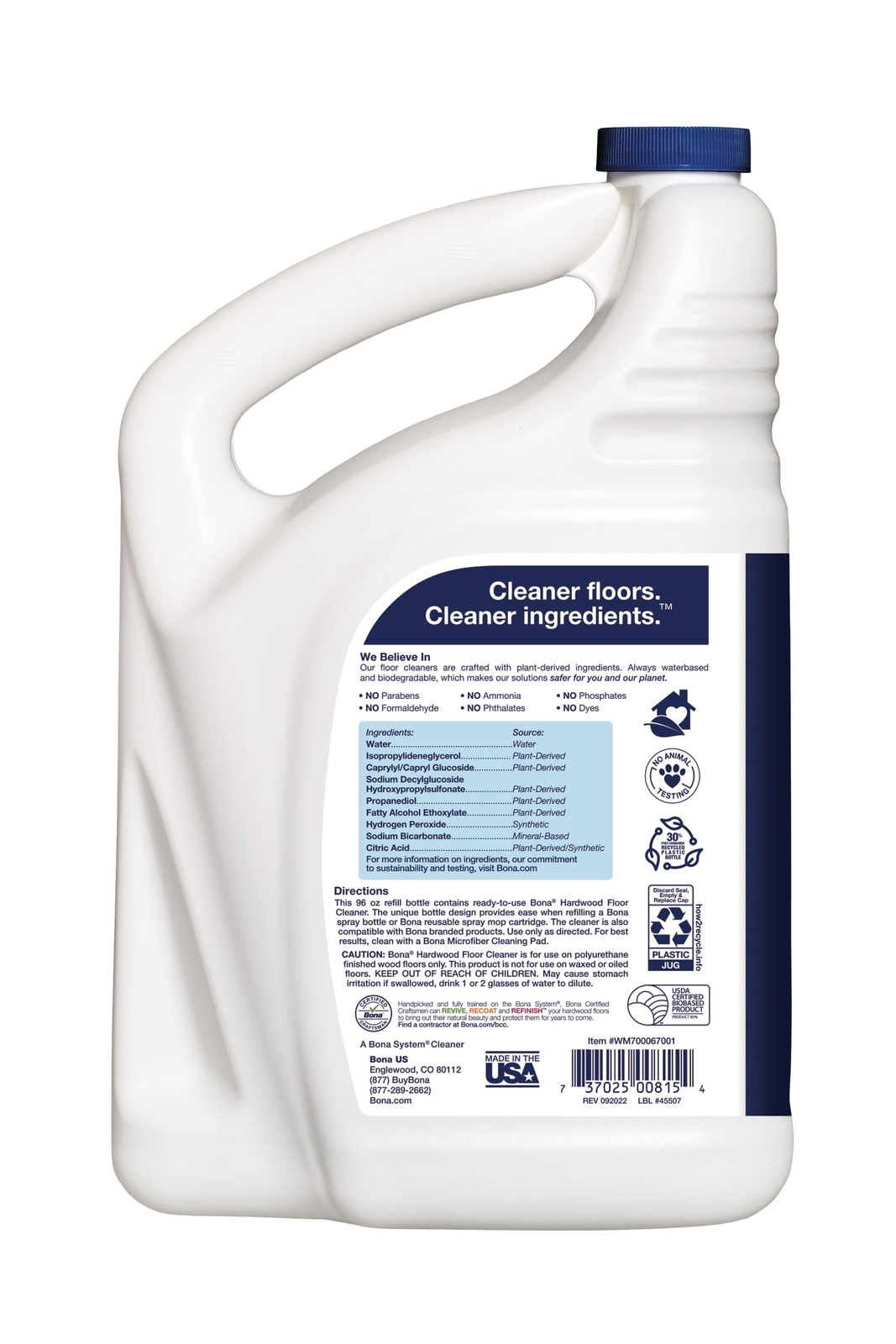 Hardwood Floor Cleaner Refill, unscented 96 fl oz