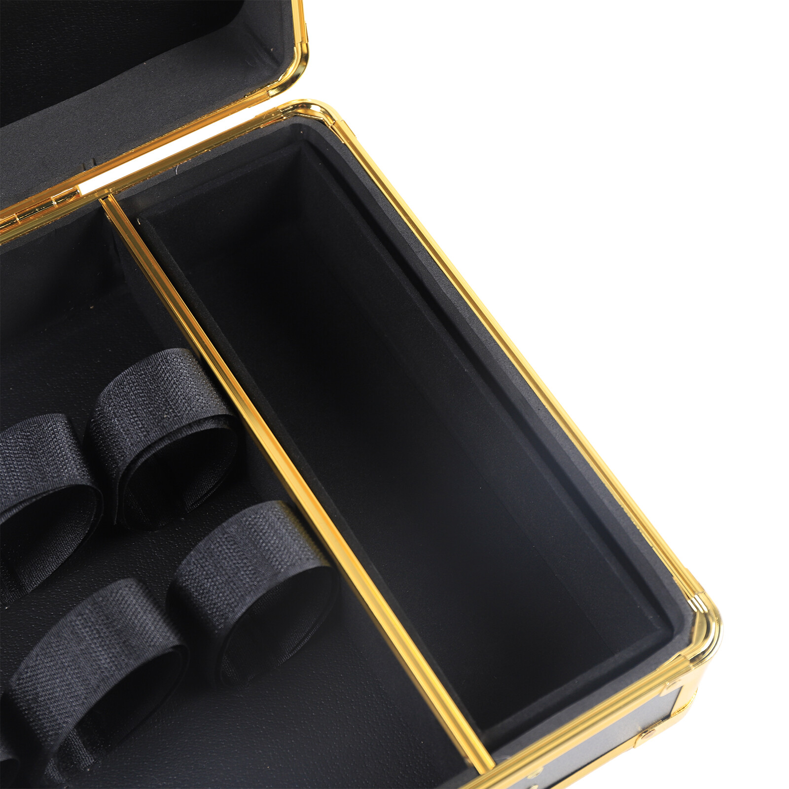 Large Barber Suitcase Carrying Case Clipper Trimmers Tool Storage Organizer Gold