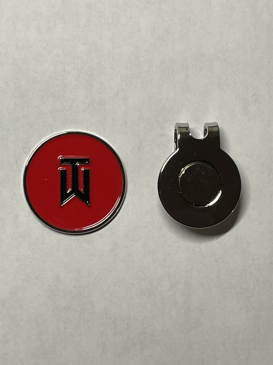 Tiger Woods TW Nike 1" Coin Style Golf Marker W/BONUS HAT CLIP - A Great Deal!