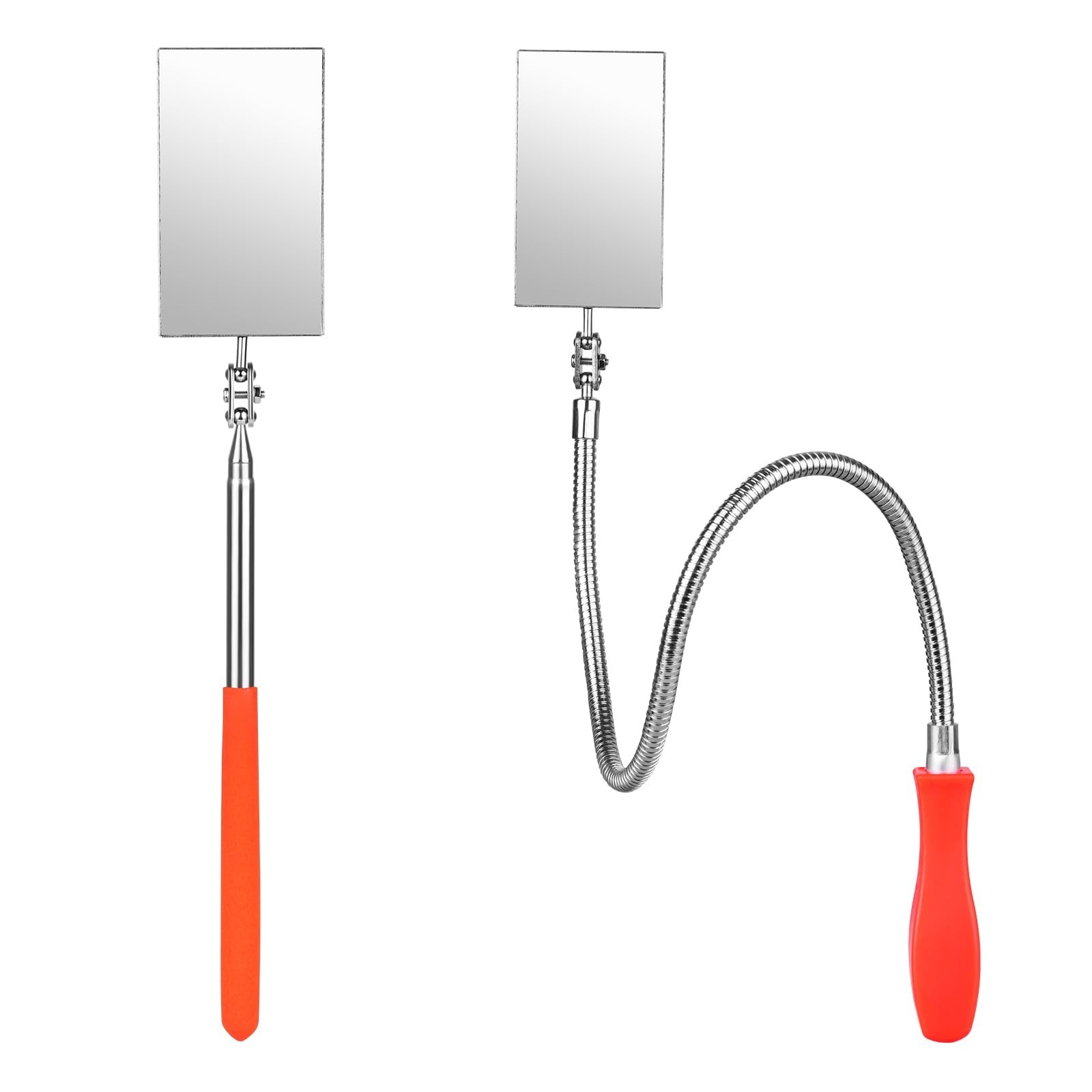 Telescoping Inspection Mirror, Flexible Telescopic Rectangular Inspection Mir...