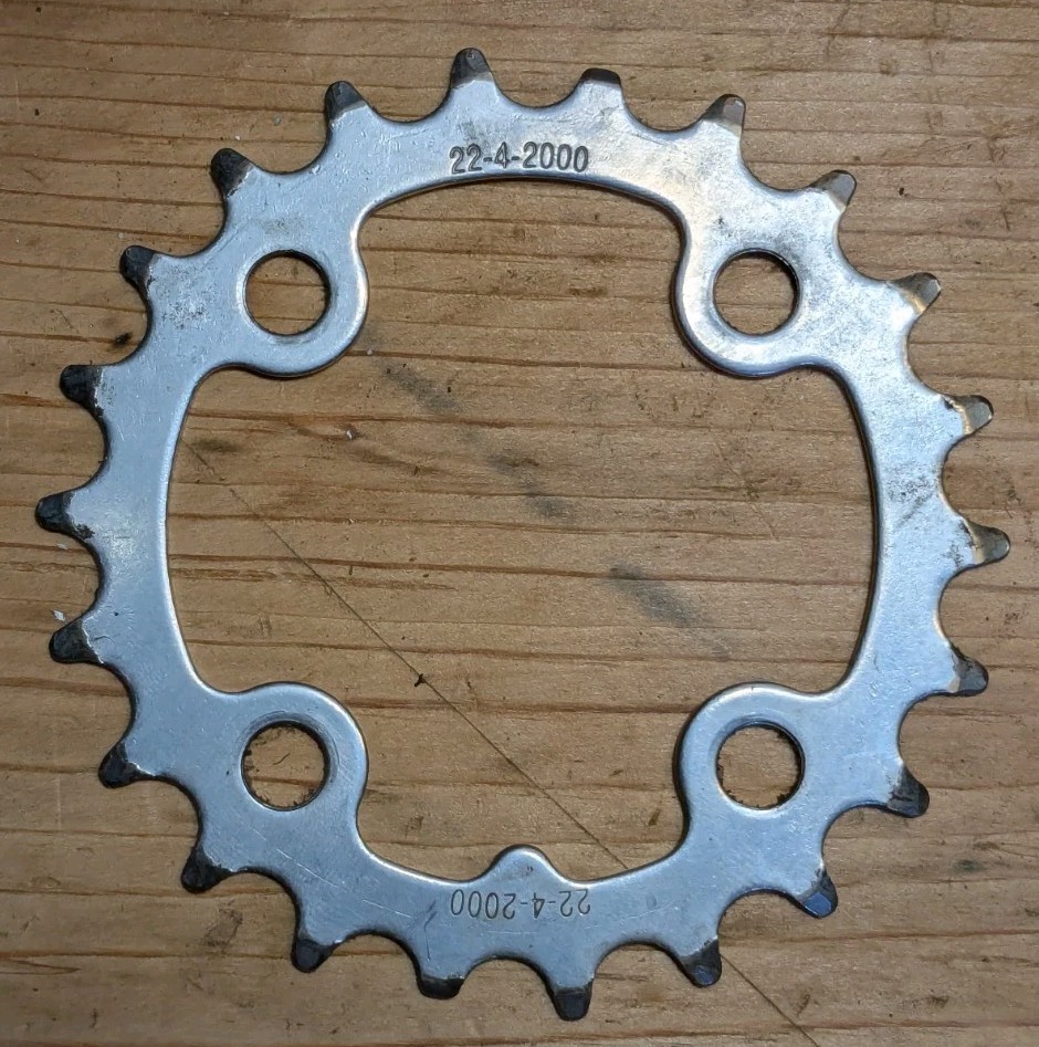 Unbranded 22T 4-bolt 64 BCD Steel Chainring Silver