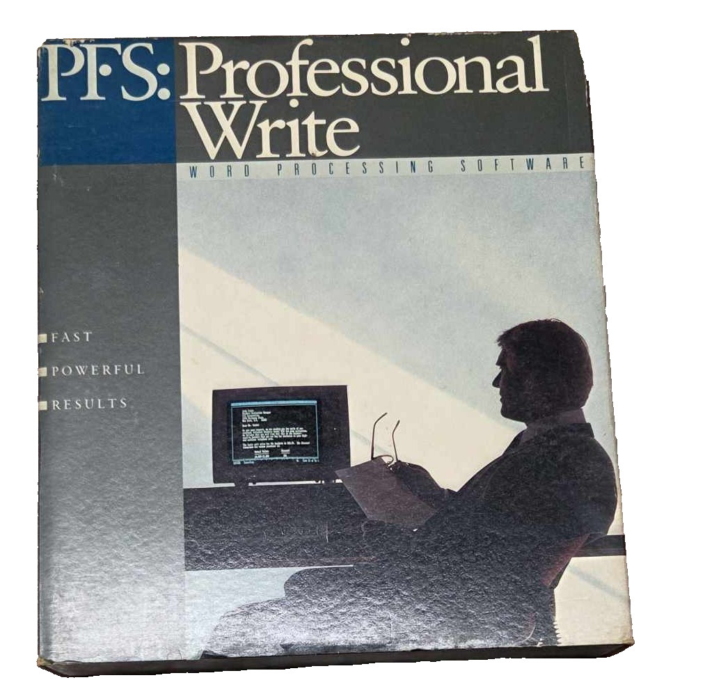 1986 SPC word processing software PFS: Professional Write 1.0 w/  original disks