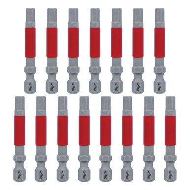 Wiha 76665 MaxxTor Impact Bit Hex 5.0mm - 49mm - 15 Pack