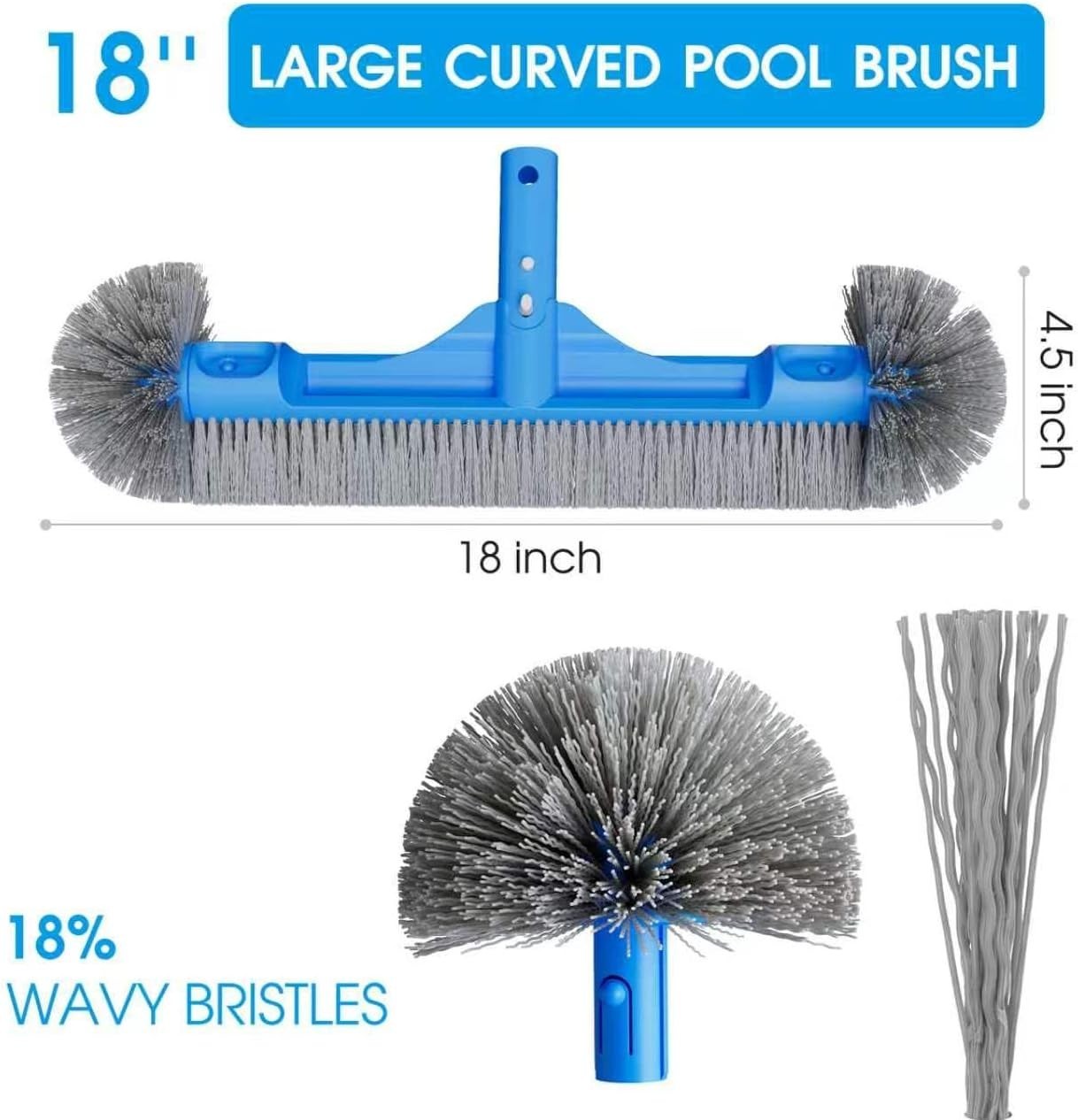 3-Piece Pool Cleaning Kit with 10 ft Pole & Ultra Fine Skimmer Net for Spas