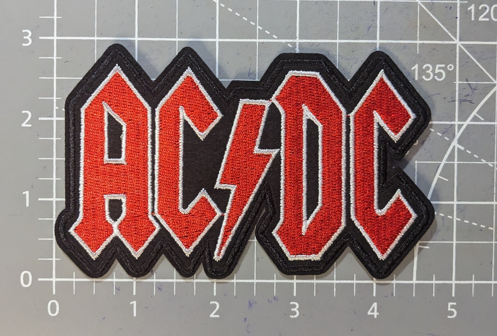 ACDC Band Patch 3x4.75" Rock Heavy Metal Embroidered Iron On Medium Sized Patch