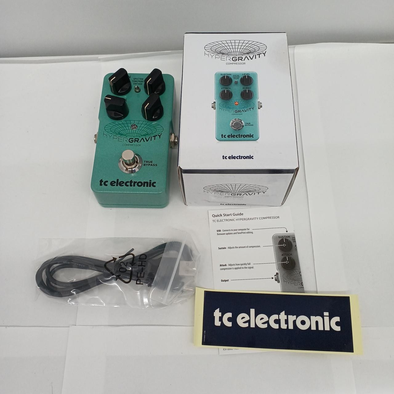 TC Electronic Hypergravity Compressor Guitar Effect Pedal Used Professional