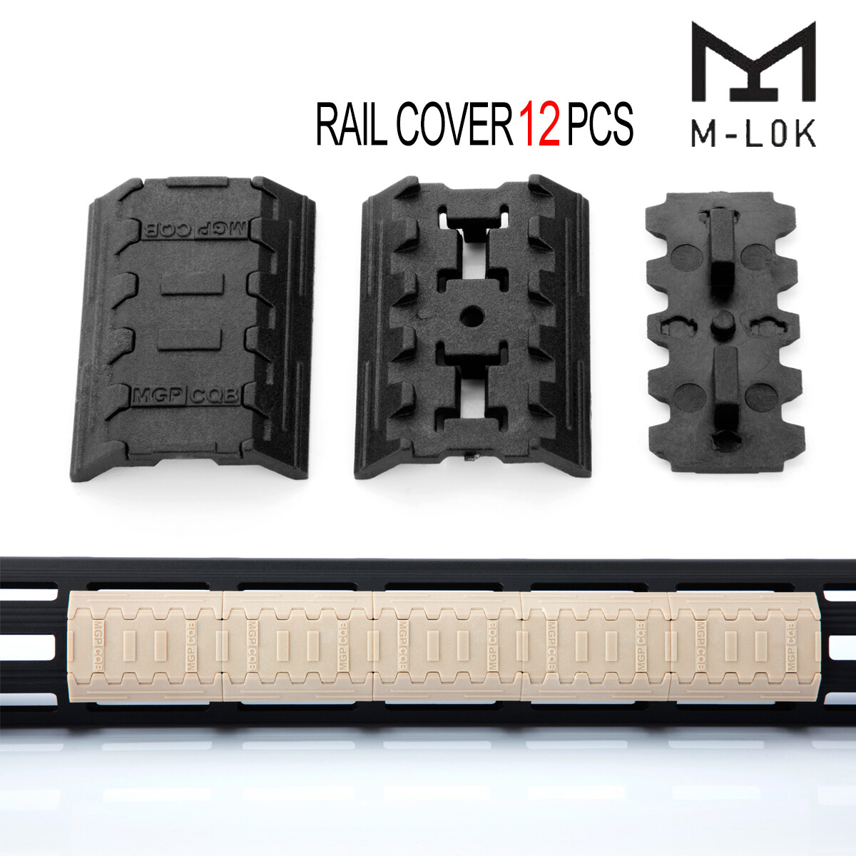 Tactical Mlok Covers 12 pcs M-Lok Rail Cover Panel  Covers For MLok system