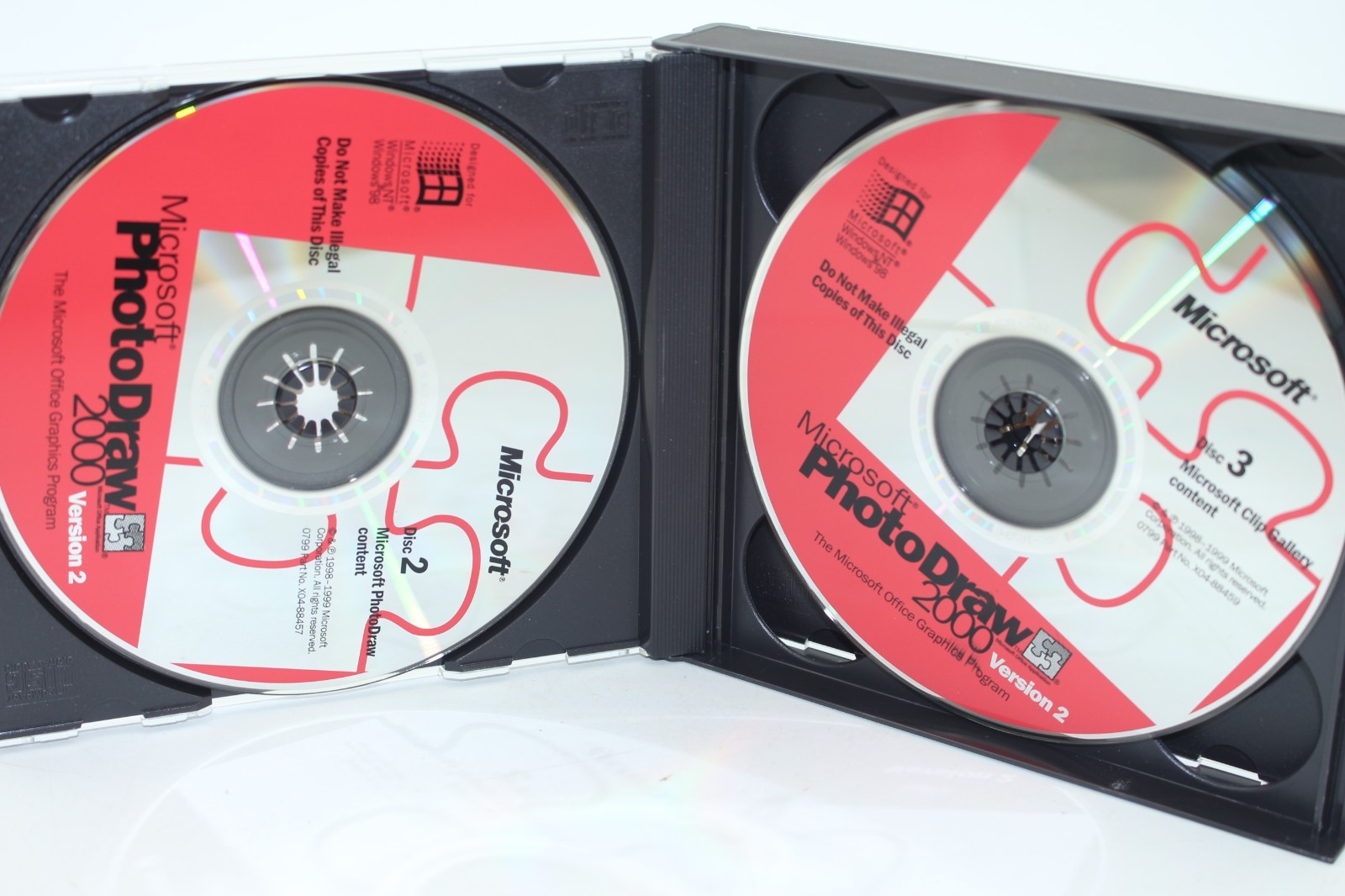 Microsoft PhotoDraw 2000 Version 2.0 - Open .MIX Files - 3 Disc Set - Very Good