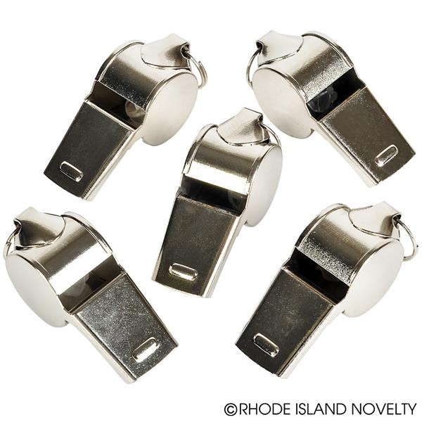 Lot of 12 Metal Whistle Keychains