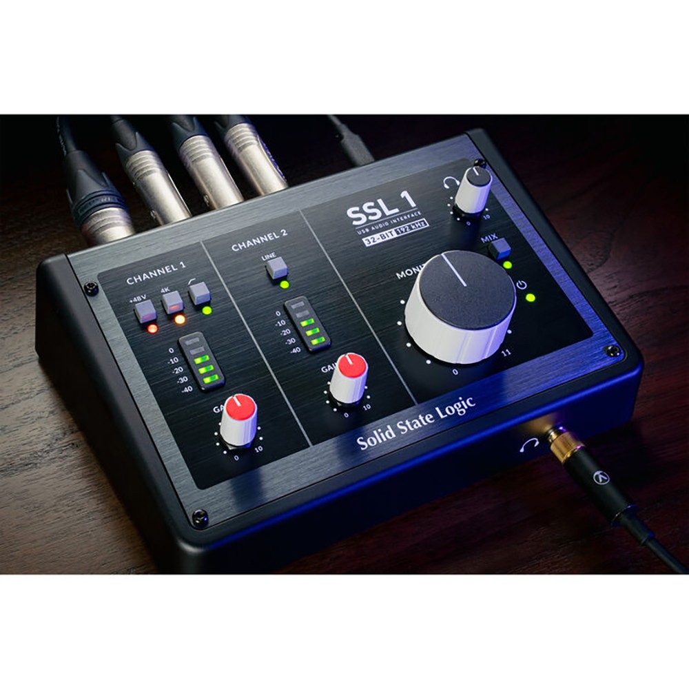 Solid State Logic SSL 2 USB-C Audio Interface Bundle w/ Headphones, XLR