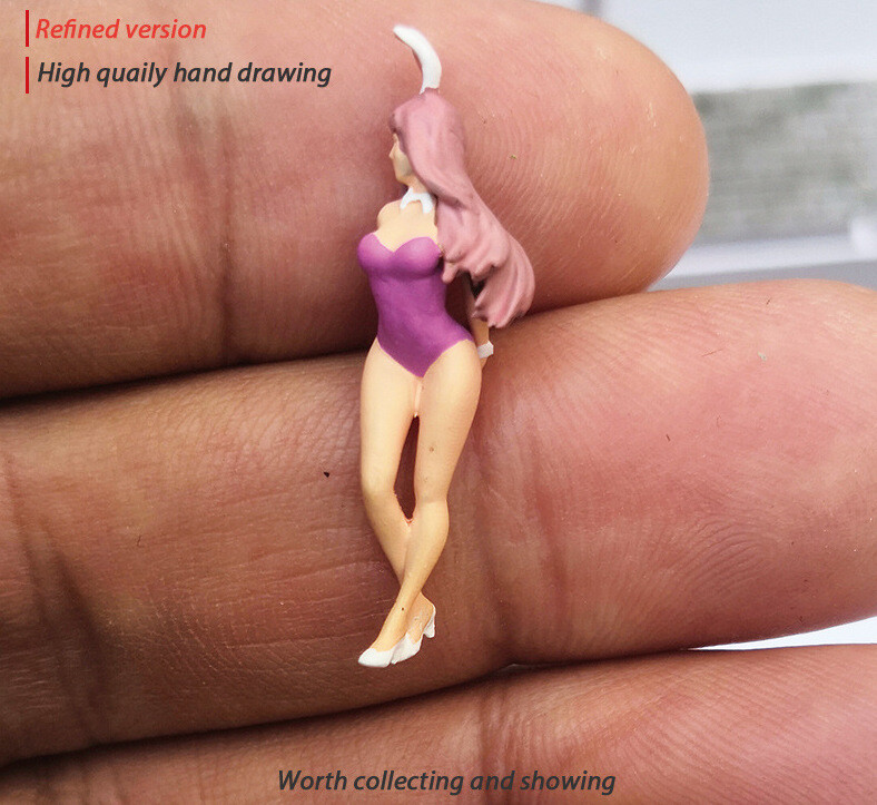 1:64 Painted Figure Mini Model Miniature Resin Diorama Rabbie Bunny Sexy Girl Pu