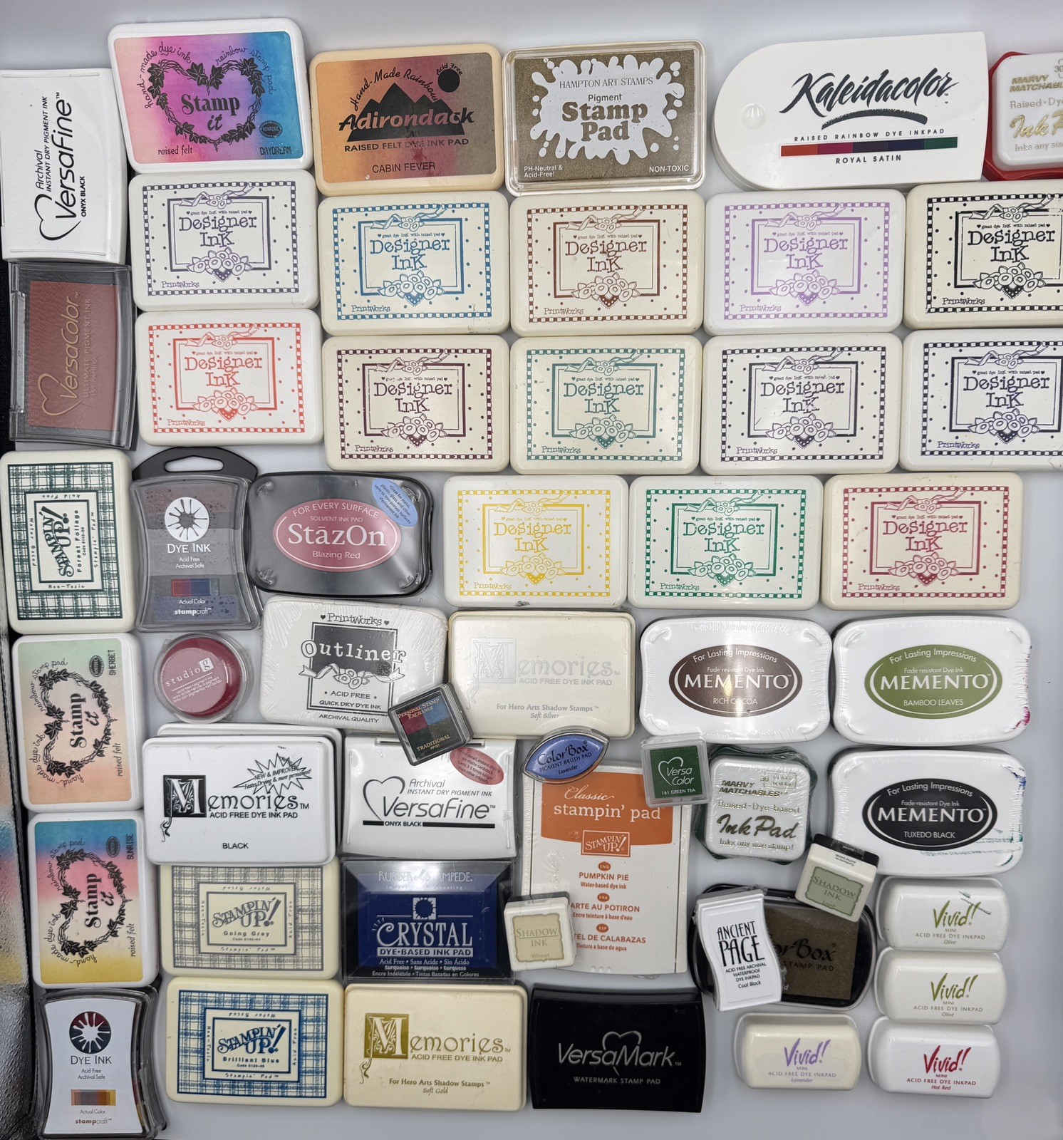 Vintage mixed lot Ink Pad Lot Great Set for Stamping. Some never opened