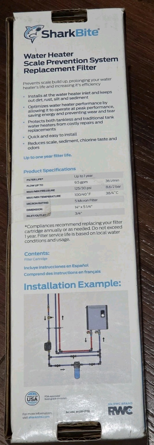 SharkBite Water Heater Scale Preventor System + Replacement Filter Bundle – NEW