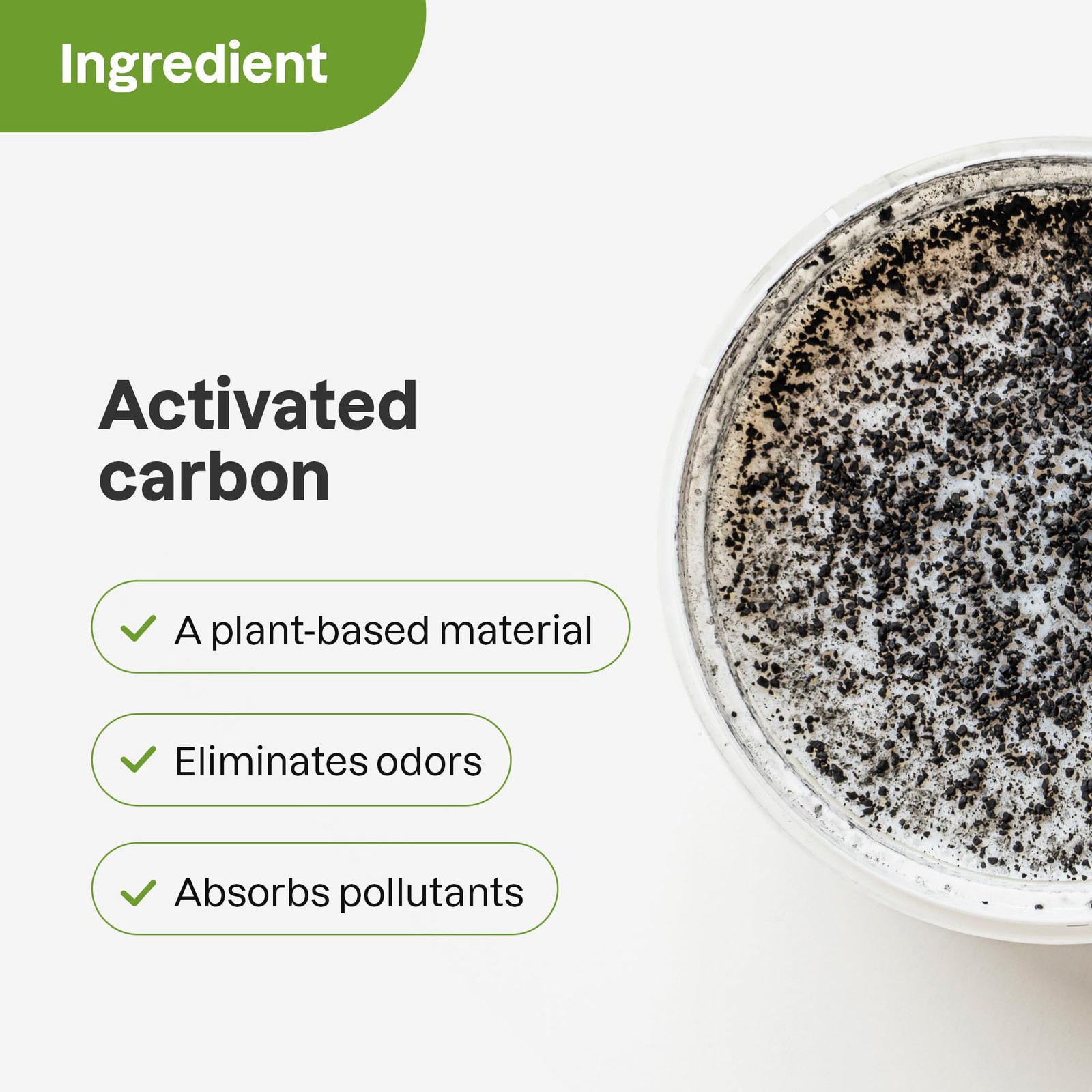 Bio Absorbant Air Purifier with Activated Carbon, Plant- and Mineral-Based, A...