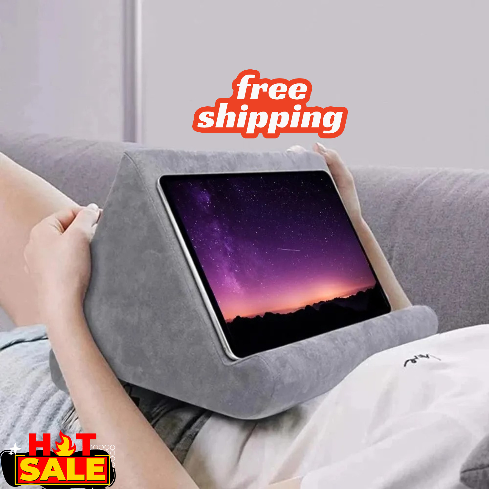 Multi-Angle Pillow for iPad Phone Tablet Read Holder Stand Foam Lap Rest Cushion