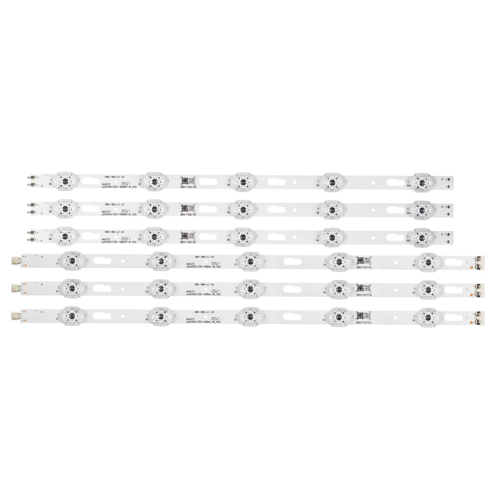 6pcs LED Backlight Strips For JL.D430A1330-408AR-M_V02 261501010095 UE43TU8072U