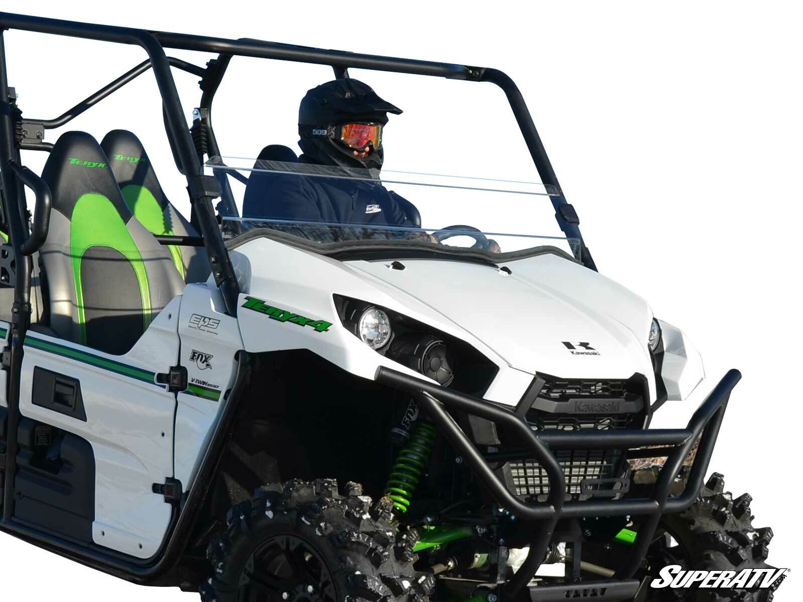 SuperATV Clear Half Windshield for Kawasaki Teryx 4 800 / 800 (2016+)
