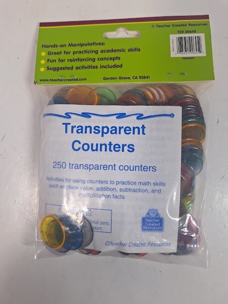 TeachersCreated Resources 250 Assorted Color Transparent Counters