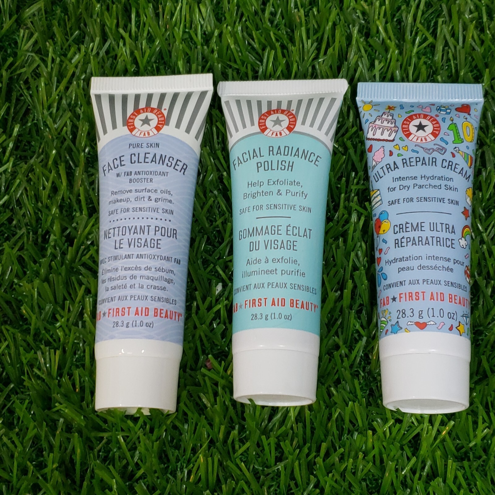 First Aid Beauty 3 piece Travel Set - Read Description - 1 oz each